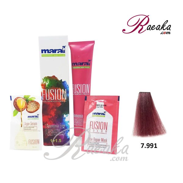 رنگ موی بدون آمونیاک مارال فیوژن سری SPECTACULAR GLOW- ارغوانی پاستل- شماره 991-7 حجم ۱۰۰ میلی لیتر