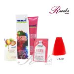 رنگ موی بدون آمونیاک مارال فیوژن سری SUMMER WARM- قرمز درخشان- شماره ۶۷۰-۷ حجم ۱۰۰ میلی لیتر