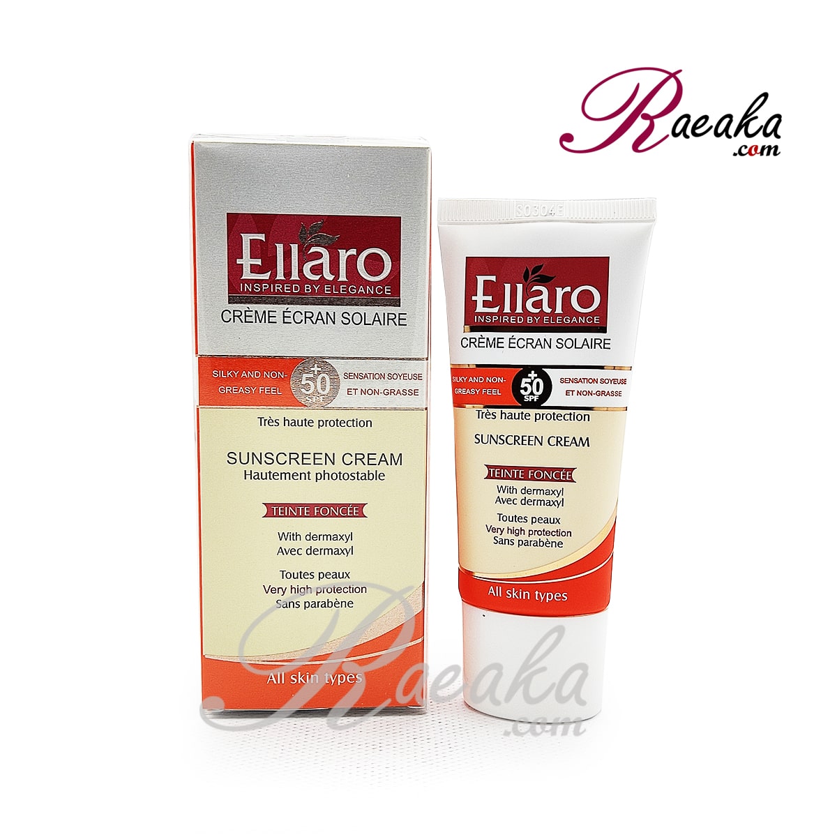 کرم ضد آفتاب بژ طبیعی الارو SPF50 مناسب انواع پوست حجم ۵۰ میلی لیتر - 2