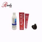 کیت رنگ موی آلبورا سری دودی مشکی پر کلاغی C1-1.1 حجم ۱۰۰ میلی لیتر به همراه یک عدد اکسیدان آلبورا 12% به حجم ۱۲۰ میلی لیتر کیت رنگ موی آلبورا سری بلوند دودی خیلی خیلی روشن C10-11.1 حجم ۱۰۰ میلی لیتر به همراه یک عدد اکسیدان آلبورا 6% به حجم ۱۲۰ میلی لیتر