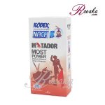 کاندوم تاخیری حلقوی خاردار میوه ای ناچ کدکس مدل‫ MATADOR بسته ۱۲ عددی