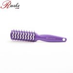 برس موی تونل دار بیول مستطیل کوچک مدل آی استایل بنفش دارای سوزن پلاستیکی آنتی استاتیک