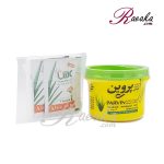موم سرد گیاهی پروین با عصاره آلوئه ورا وزن ۲۸۰ گرم همراه با کاردک، پد متقالی و کرم مرطوب کننده