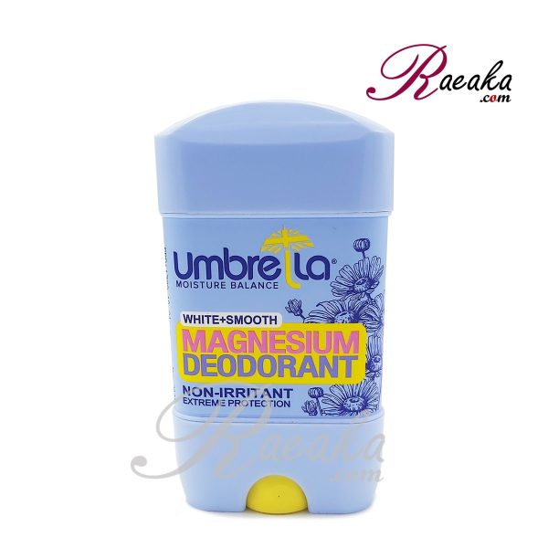 مام رول ضد تعریق زنانه آمبرلا مدل وایت اند اسموت (WHITE & SMOOTH) ضد حساسیت حجم ۷۵ میلی لیتر