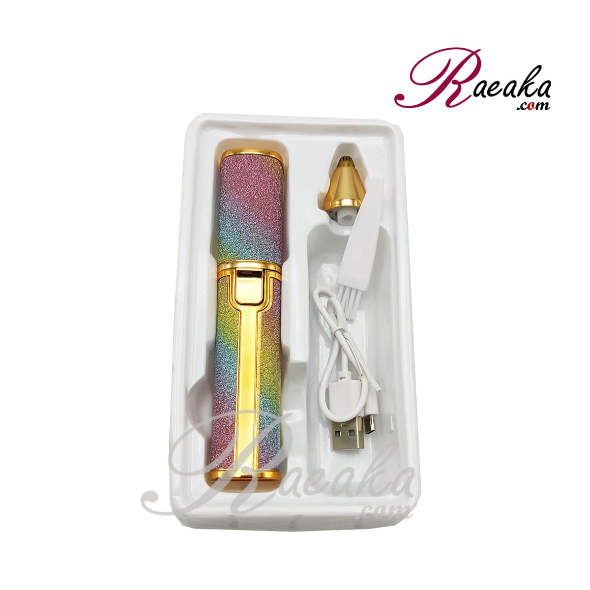 موزن ماتیکی 2 کاره صورت و ابرو شارژی با چراغ LED--