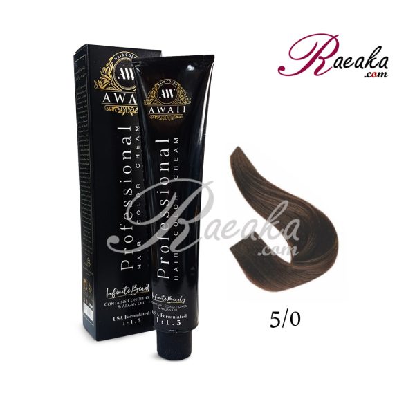 رنگ موی آوایی سری طبیعی- قهوه ای روشن- شماره 5/0 حجم 120 میلی لیتر