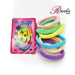 کش مو دخترانه قطر 4.5 سانت در رنگ های متنوع مجموعه 6 عددی