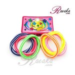 کش مو دخترانه قطر 4 سانت در رنگ های متنوع مدل راه راه مجموعه 6 عددی