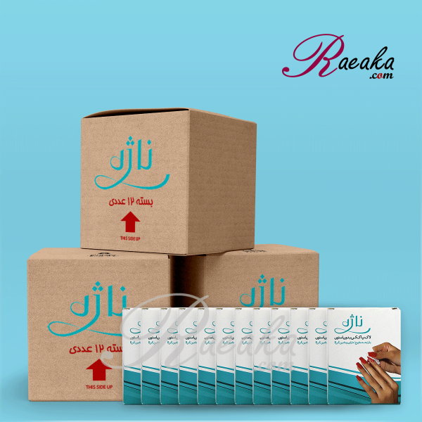 لاک پاک کن ناژه بدون استون ۵ عددی (پکیج 12 تایی) -------
