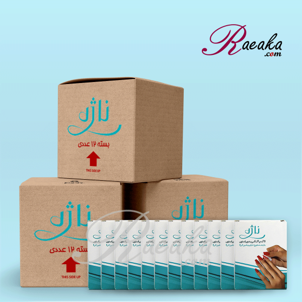 لاک پاک کن ناژه بدون استون ۵ عددی (پکیج 12 تایی) --------