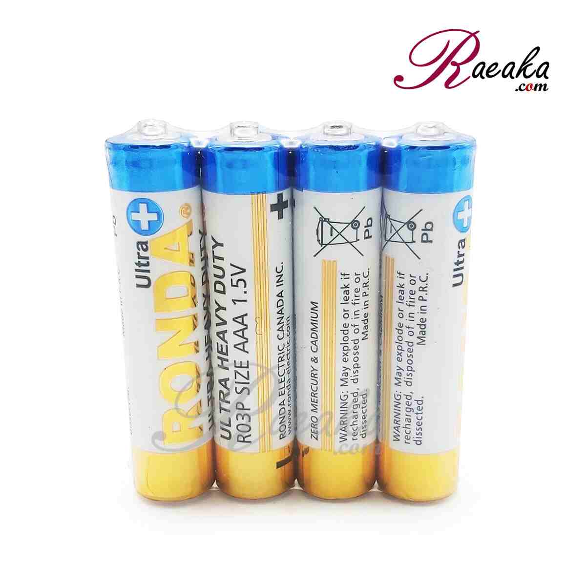 باتری نیم قلمی روندا مدل Ultra Heavy Duty بسته 4 عددی