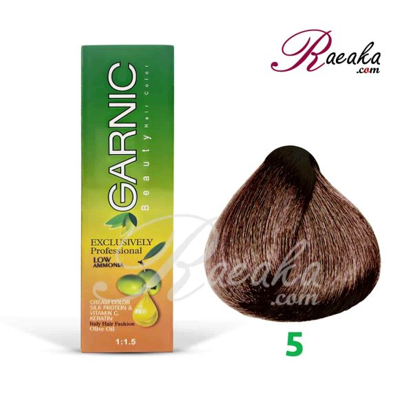 رنگ موی گارنیک سِری طبیعی- شماره 5 (قهوه ای روشن) حجم 120 میلی لیتر