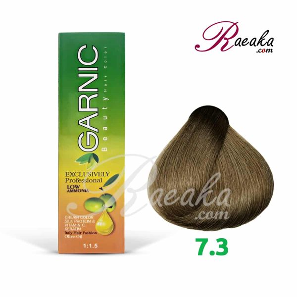 رنگ موی گارنیک سِری زیتونی- شماره 7.3 (بلوند زیتونی متوسط) حجم 120 میلی لیتر