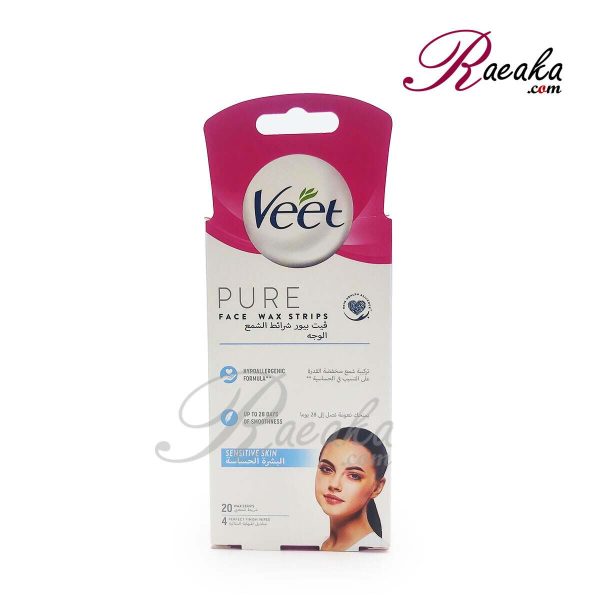 نوار موبر صورت ویت (Veet) مخصوص پوست حساس بسته 20 عددی